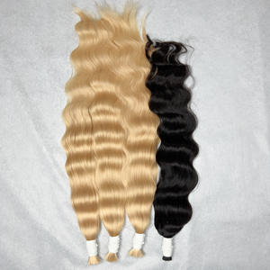 Cheveux vietnamiens 3 en vrac 10A vierge 100% cheveux humains bruts non transformés à vague profonde 18 20 22 pouces cheveux de vague vietnamienne - Product Image 4