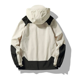 Adjustable New Arrival Breathable Waterproof Reversible Anti-UV <b>Quilted</b> Hooded Windbreaker <b>Jacket</b> for Men Zipper Regular Length - Product Image 2