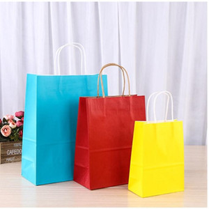 Colorful Art Paper Gift <b>Bags</b> With Twisted Handles Recyclable Standard Flat <b>Bags</b> For Business Shopping - Product Image 1