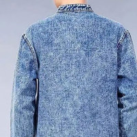 Blouson en toile à capuche effet vieilli pour hommes, coupe ajustée, 100% coton, décontracté, manches longues, col montant, chauffant, pour l'hiver, vente en gros