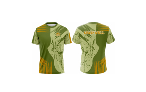 Camiseta Deportiva Verde con Estampado para Hombre, Manga Corta, Secado Rápido, Cuello Redondo, Tejido de Punto, 100% Algodón, Corte Regular, 320g, Impresión Digital, Atlética - Product Image 6