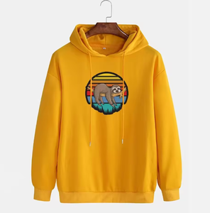 เสื้อฮู้ดผู้ชายผ้าฝ้ายฟลีซ 100% แบบมีกระเป๋า สปริงแฟชั่น พิมพ์ลายดิจิทัล - Product Image 2