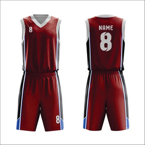 Uniformes de Baloncesto Unisex Personalizados de Primera Calidad, Camisetas y Pantalones Cortos con Impresión por Transferencia Térmica Frontal, 100% Poliéster - Product Image 1