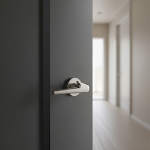 Elegant Solid Brass Door <b>Handle</b> Set with Mortise <b>Lock</b> |Luxury Lever <b>Handles</b> for Interior Doors, Office & Hotel Interior Decor - Product Image 3