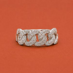 Anillo de Lujo de Plata de Ley 925 con Moissanita y Diamante para Compromiso, Boda y Aniversario - Product Image 1
