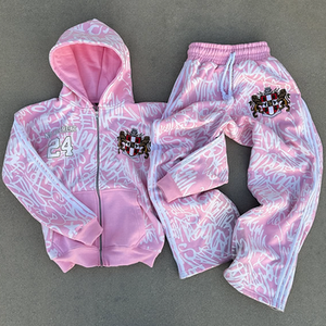 Conjunto de Sudadera con Capucha y Pantalones Deportivos Ajustados de Fabricación Personalizada - Product Image 1