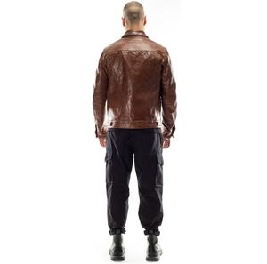 Chaqueta de Motocicleta de Cuero Genuino para Hombre, Impermeable, Transpirable, de Alta Calidad, Ecológica, Resistente al Viento, con Capucha, para Primavera - Product Image 4