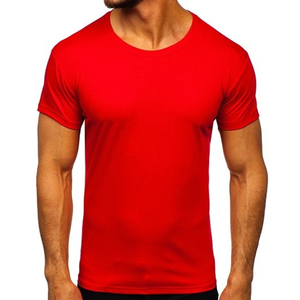 Camisetas de Hombre de Alta Calidad, Manga Corta, para Verano, Casuales, Tallas Grandes, Transpirables, Mezcla de Poliéster/Algodón, Color Sólido, Cuello Redondo - Product Image 1