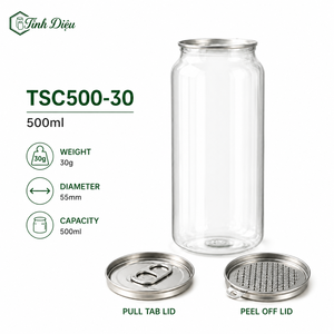กระป๋อง PET ขนาด 500 มล. พร้อมฝาขนาด 55 มม. รุ่น 202 สำหรับบรรจุภัณฑ์กาแฟเย็น ชา น้ำผลไม้ และเครื่องดื่มอัดลม - Product Image 5