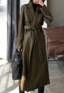 Ventes en gros de manteaux longs en cuir de vachette pour femmes, vestes en cuir de mouton pour femmes, manteaux longs en cuir véritable pour femmes, mode d'hiver - Product Image 6