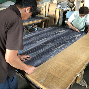 Contrachapado Decorativo IRODORITAI de Cedro Negro Teñido, Tablero de Contrachapado Enchapado con Revestimiento de Uretano, Diseño Japonés a Rayas y Cuadros para Sala de Estar - Product Image 4