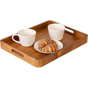 Plateau de service en bois artisanal avec texture de grain naturel pour une décoration intérieure unique - Product Image 1