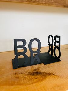 Sujetalibros de metal resistente para estantería de biblioteca, soporte para libros, soporte para escritorio de oficina, mesa de estudio - Product Image 5