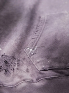 Sudadera con capucha extragrande de algodón afelpado, estilo vintage, lavada, morada y desgastada, al por mayor - Product Image 4