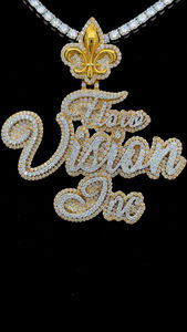 Homme Personnalisable Argent Sterling 925 Moissanite Diamant Hip Hop Rappeur Bling Buste Grand Pendentif Plaqué Or Lettres Personnalisées Bail - Product Image 4