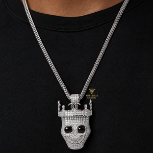 Pendentif Couronne Entièrement Sertie de Diamants en Argent Sterling 925 avec Moissanite, Bijoux Hip Hop pour Rappeurs, Vente en Gros, Bijoux Personnalisés - Product Image 1