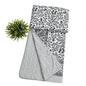 100% Cotton Hand <b>Block</b> Printed Single <b>Bed</b> Dohar Artisan Made Handmade Traditional Hand Crafted 100% Cotton Reversible Dohar - Product Image 1