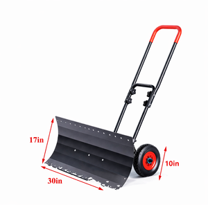 Pousse-neige à lame rotative en forme de U avec roues, lame et poignée réglables, pelle à neige en acier de 1,5 mm d'épaisseur ODGWTO020 - Product Image 1