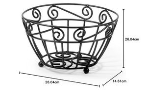 Black Metal Fruit <b>Basket</b> Decorative Wire Fruit Bowl for Kitchen Counter Dining <b>Table</b> Bread <b>Basket</b> Home Storage Organizer - Product Image 5