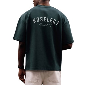 เสื้อยืดโอเวอร์ไซส์สตรีทแวร์ผ้าคอตตอนพิมพ์ลายหนาแน่น คุณภาพสูง 320gsm ทรงบ็อกซี่แบบครอปสำหรับผู้ชาย - Product Image 4