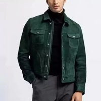 Blouson Bomber d'Hiver en Daim Bordeaux pour Homme, Respirant, à Fermeture Éclair, Col Montant, Décontracté, Broderie Frontale, ODM