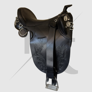 Suministro al por mayor: Silla de montar australiana de cuero genuino con armazón de madera, para doma clásica, cómoda, con asiento profundo y herrajes niquelados. - Product Image 4