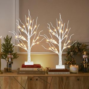 Decorazioni Natalizie da Interno, Albero di Betulla LED Bianco Caldo 2 FT, Albero di Natale con Luci, Decorazione Albero dei Spiriti - Product Image 2