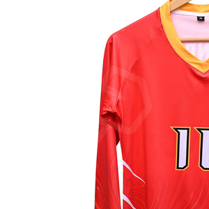 Camiseta de Voleibol Roja de Manga Larga, Uniforme Deportivo Personalizado para Hombres, Mujeres y Adultos, para Entrenamiento y Competencia - Product Image 4