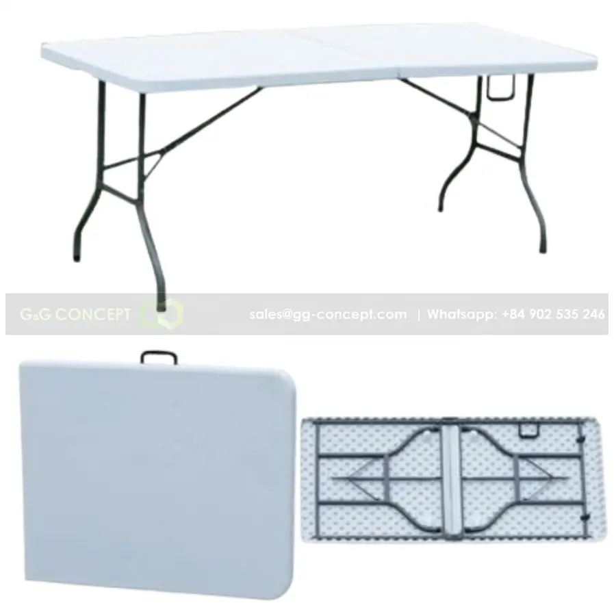 TL Picnic Folding Table, Easy to Fold Convenient For Any Picnic Trips In Various Terrain 152 x 70 x 74 (cm), 12Kg