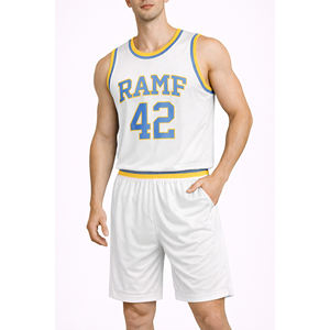 Camiseta de Baloncesto 100% Poliéster, Uniformes de Baloncesto Profesionales Personalizados, Camisetas de Poliéster Resistentes con Impresión por Serigrafía o Transferencia de Calor - Product Image 1