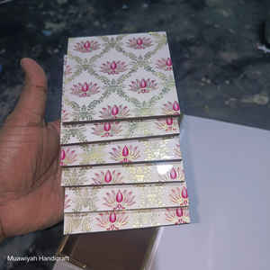 ที่รองแก้วไม้พิมพ์ลายดีไซน์ใหม่ชุดที่รองแก้วชากาแฟรูปทรงสี่เหลี่ยมทำจากไม้ออกแบบอย่างสวยงาม - Product Image 6