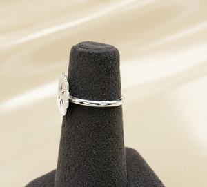 Anillo de plata de ley 925 con diseño de dólar de arena, inspirado en el océano, hecho a mano, joyería náutica costera para mujer - Product Image 2