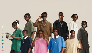 Heavyweight Knitted Cotton Solid Vintage <b>Black</b> T-<b>Shirt</b> | Acid Wash Oversized Crew Neck Distressed Mens Tee Wholesale - Product Image 4