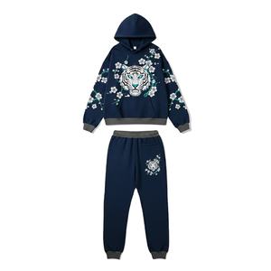 Chándal de Invierno para Hombre, Estampado, Grueso, Forrado de Felpa, con Capucha, para Clima Frío - Product Image 1