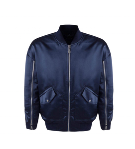 Haute Qualité Hommes Satin Polyester Rétro Casual American Varsity Letterman Baseball Homme Vestes - Product Image 5