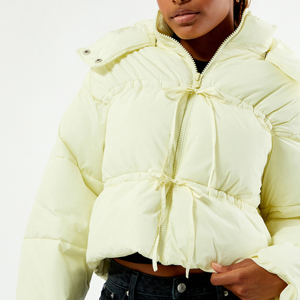 Veste d'hiver pour femme, épaisse, rembourrée en coton, imperméable, respirante, coupe-vent, manches et capuche amovibles, coque en polyester/nylon - Product Image 6