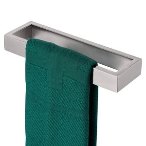 Porte-serviettes mural en acier inoxydable de forme rectangulaire, support fiable pour serviettes, idéal pour la salle de bain et la maison - Product Image 1