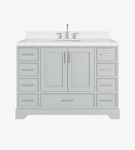 Mueble de Baño Mary de 48 Pulgadas Hecho a Medida, Solo Mueble con Lavabo Individual, 3 Opciones de Acabado, Fabricante OEM de Vietnam - Product Image 1