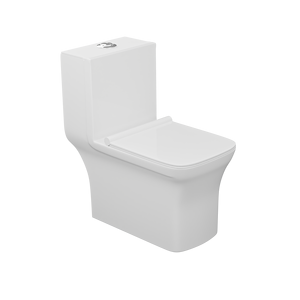 WC monobloc en céramique de haute qualité, à poser au sol, avec chasse d'eau double Tornado, écologique, moderne, siphon en P, pour salle de bain, usage hôtelier - Product Image 4