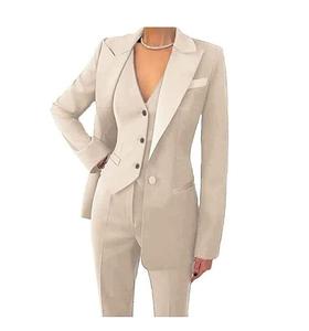 New Arrival Formal Business Women Suit Slim Fit Grooms Wedding Office Blazer Tuxedo Suits Formal Coat <b>Pant</b> Wholesale OEM ODM - Product Image 6
