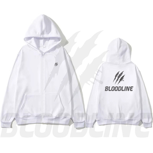 Sudadera con Capucha Negra Unisex Bloodline, Cierre de Cremallera, Corte Regular, Forro Polar, Informal, con Bolsillo Frontal, 100% Algodón, Estilo Hip Hop, Invierno - Product Image 2