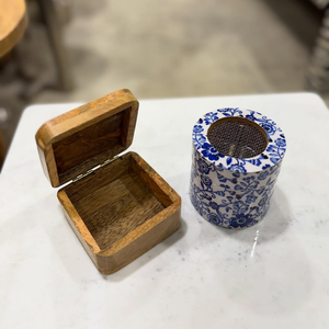 FAIZA CRAFT Nouveau design Porte-bougie en bois fait main avec incrustation de nacre, écologique, Bakhoor Mubkhar Madkhan Traditionnel Tout-en-un - Product Image 6