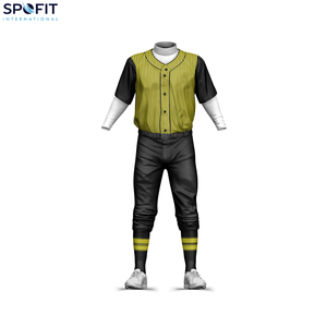 Uniforme de Béisbol Personalizado, Pantalones y Camiseta Transpirables con Estampado por Transferencia de Calor, Cintura Elástica, Cuello en V, Ligero, de Secado Rápido, para Equipos - Product Image 5