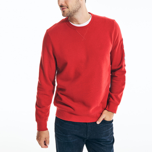Brand New Oversized Men's Hoodie and Sweatshirt <b>Red</b> Crew Neck Vintage Classic Fit Hot Sale Plus Size Vintage Plain Sweatshirt - Product Image 5