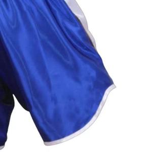 Pantalones Cortos de Boxeo para Hombre, Negros, Blancos y Azules, con Bloques de Color Satinados, Transpirables, de Poliéster, Ropa Deportiva - Product Image 4