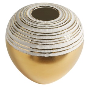 Luxury Gold <b>Ceramic</b> Pores Vase For Modern Home Decor High-End Hammered Textured Porcelain <b>Flower</b> <b>Pot</b> & Abstract Tabletop Accent - Product Image 3