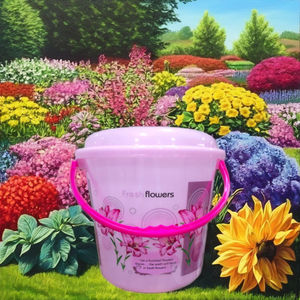 Seaux en plastique ménagers et commerciaux de 10 litres avec couvercle - Product Image 2