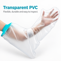 FIRSTAR Housse de protection imperméable pour plâtre, à manches longues, pour adultes - Protection pour les plaies sous la douche et le bain