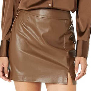 Vente en gros de jupes en cuir mini décontractées pour femmes, de qualité supérieure, sur mesure, service OEM - Product Image 4