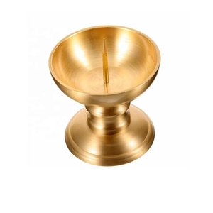 Haute qualité fleur et feuille Vintage bougeoir en laiton lourd bougeoir en laiton massif modernisme bougeoir en laiton décor à la maison - Product Image 6